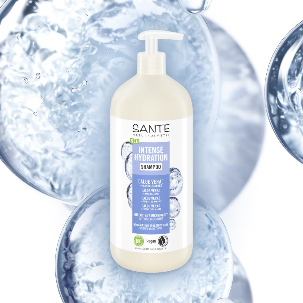 SANTE Natural Cosmetics Șampon de hidratare intensă Aloe Vera + extract de mango Duș și baie Naty Shop