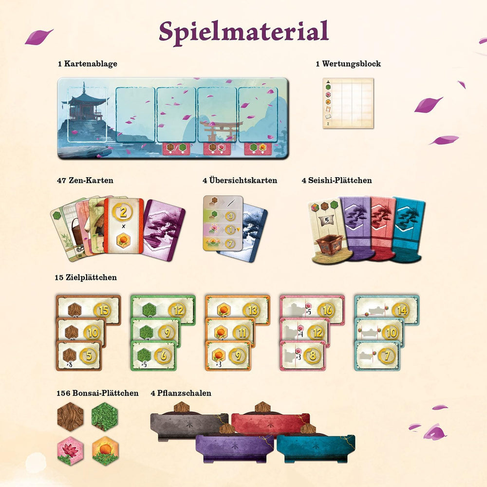 KOSMOS 684259 Bonsai, Taktisches Brettspiel mit einfachen Regeln und großem Spielangebot, Partyspiel für 1-4 Spieler ab 10 Jahren.