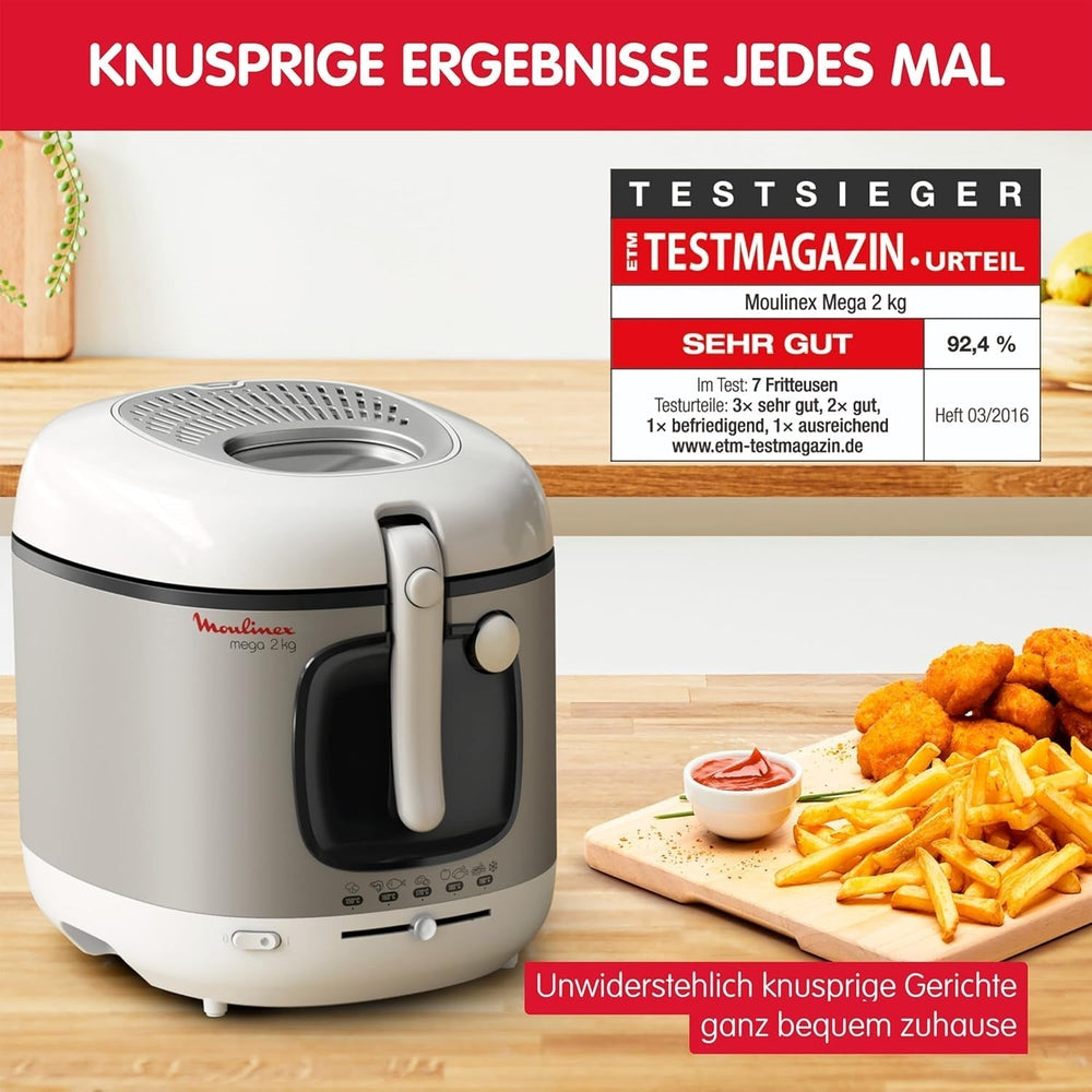 Friteuză AM4800 Mega 2Kg, friteuză cu ulei, filtru miros, 1800 W Electrocasnice Naty Shop