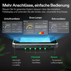 VIVOSUN Cort de Cultivare Inteligent Set Complet 60x60x120cm, sistem de creștere automat integrat WiFi cu lumină LED cu spectru complet de 100W și sistem eficient de ventilație cu controler GrowHub E42A+