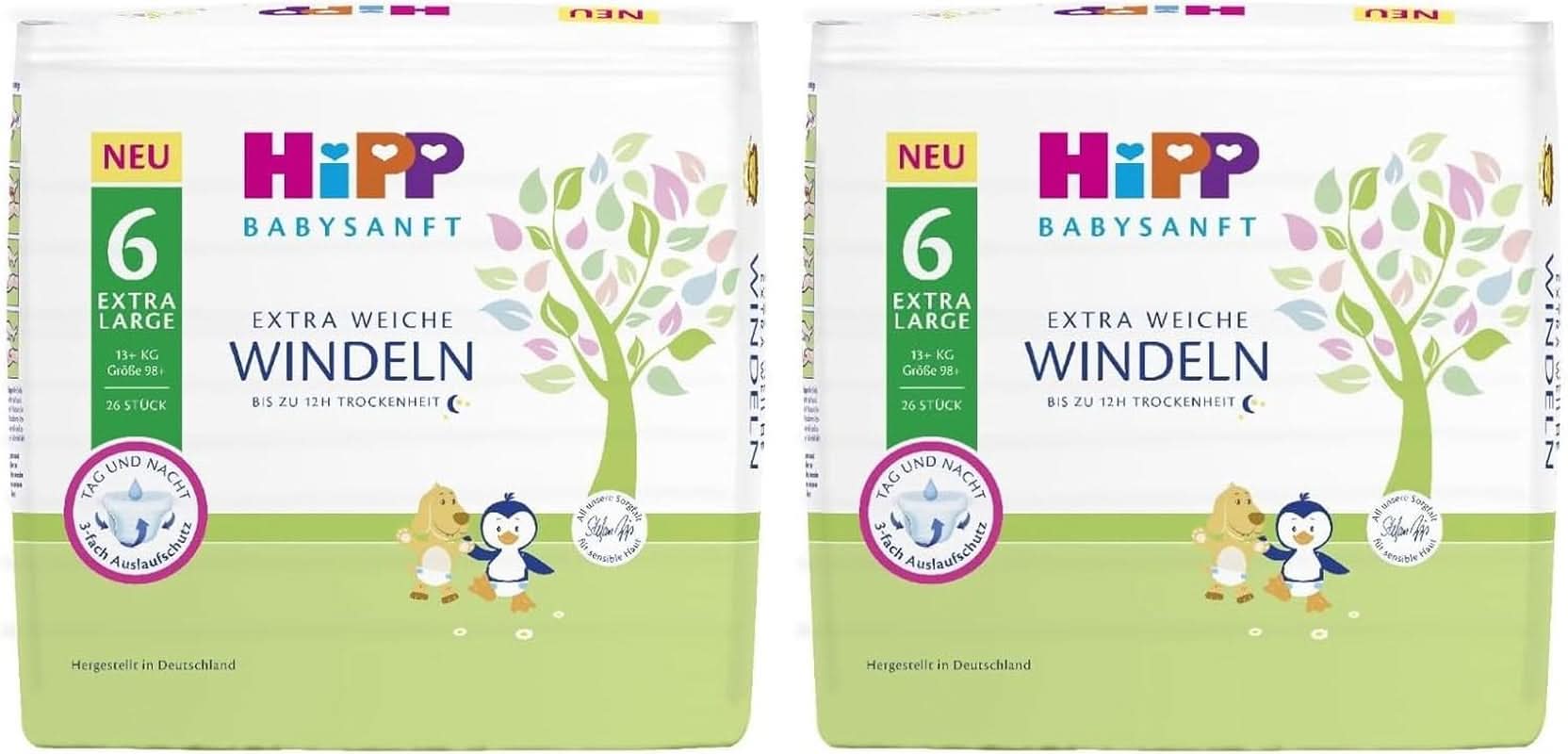 Windeln Extra Large 6 (2er Pack) Mutter und Kind Naty Shop