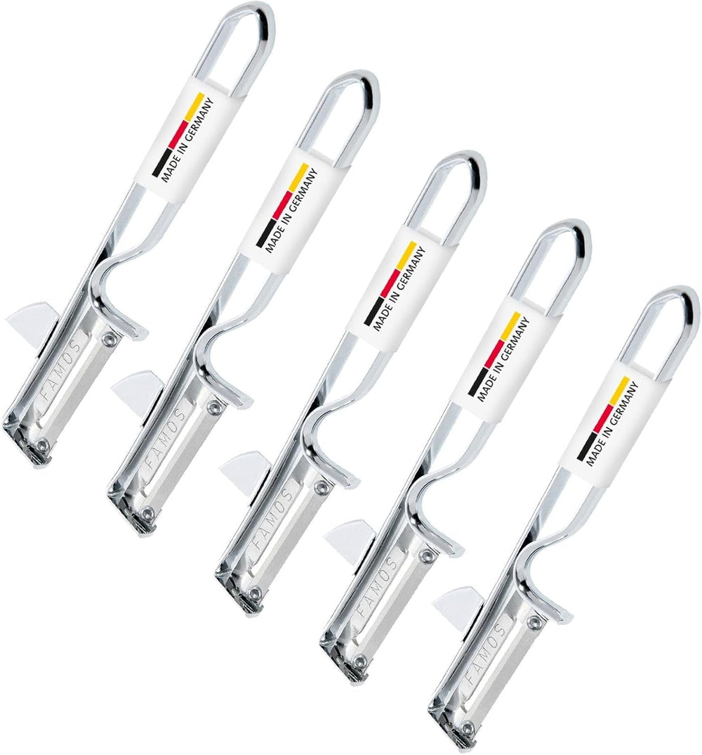 Westmark 106122E1 Peeler, lamă din oțel cromat, inoxidabil Peeler Naty Shop Famos, 5 Stück