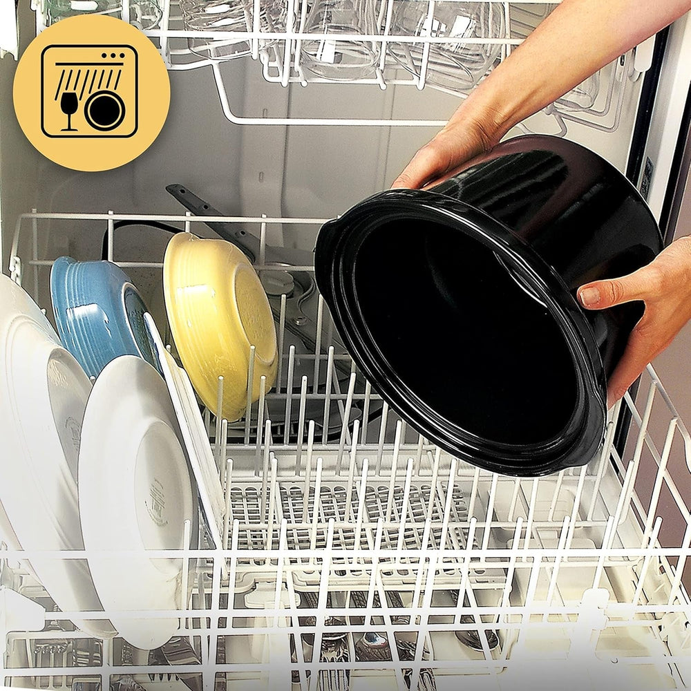 Slow Cooker Crockpot,| 3,5 Liter (3-4 Personen), Behälter zum Bräunen von Fleisch und Gemüse, Slow Cooker aus Edelstahl von Naty Shop