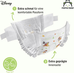 Windeln Mama Bear Disney Ultra Dry Größe 4 (8-14 kg), weiß, 84 Stück (1 Packung) Naty Shop