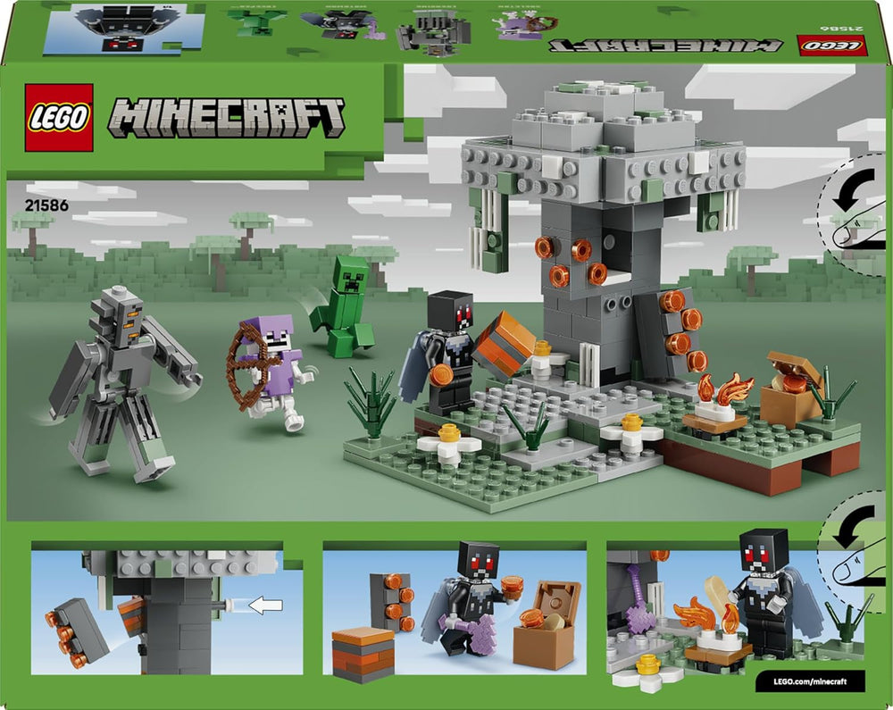 LEGO Minecraft Blasser Garten - Kreatives Spielzeug für Kinder - Spielzeugbiom für Jungen und Mädchen ab 7 Jahren - mit Minecraft Figuren - Mottenmann, Creeper, Skelett und Knarz - Geschenk - 21586