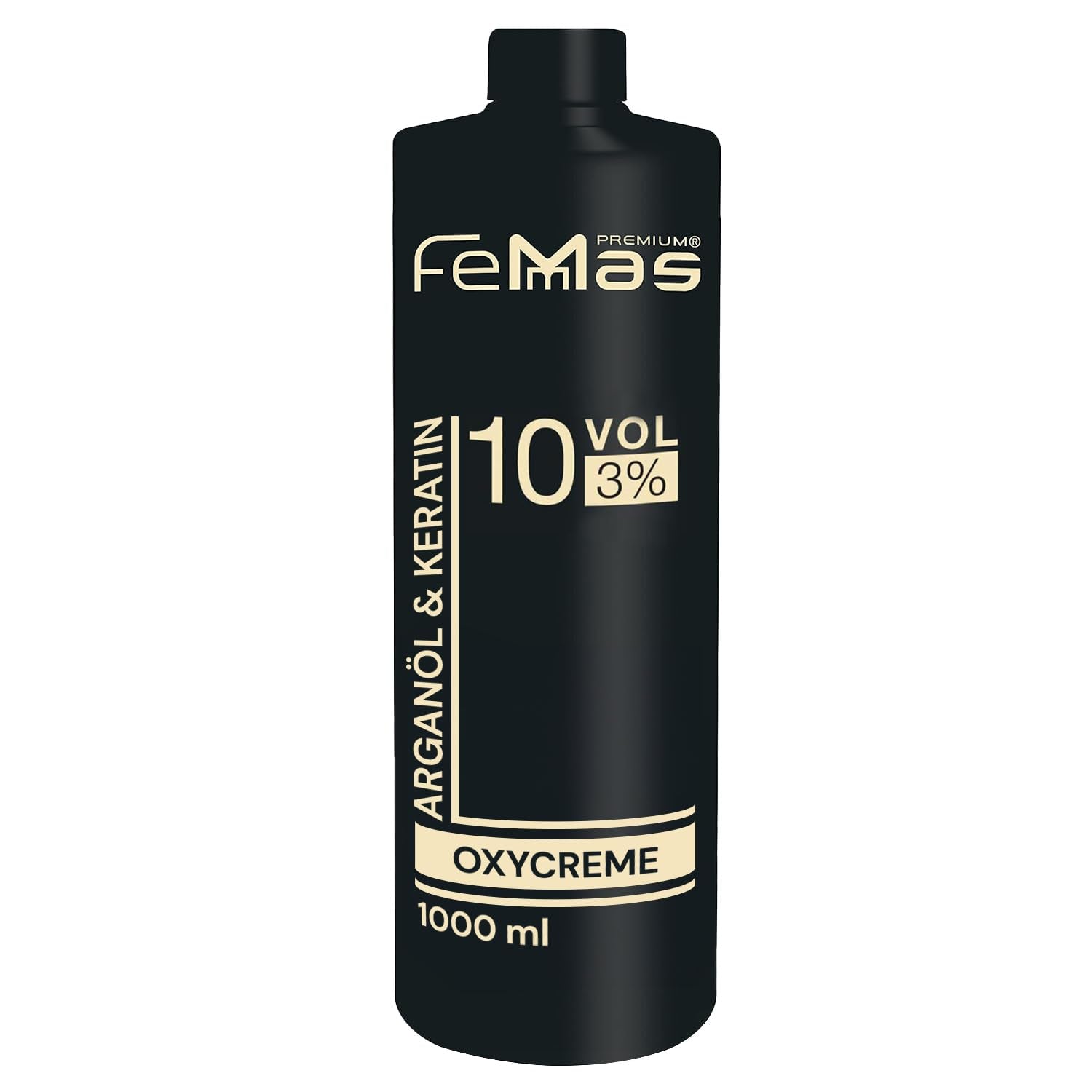 FemMas Oxycreme in 6% 1000 ml I Agent oxidant pentru colorarea și vopsirea părului I Aplicare ușoară și fixare optimă I Dezvoltator pentru rezultate uniforme în calitate de salon I Dezvoltator pentru colorarea părului Vopsea pentru par Naty Shop 3 1 litru (1 pachet)