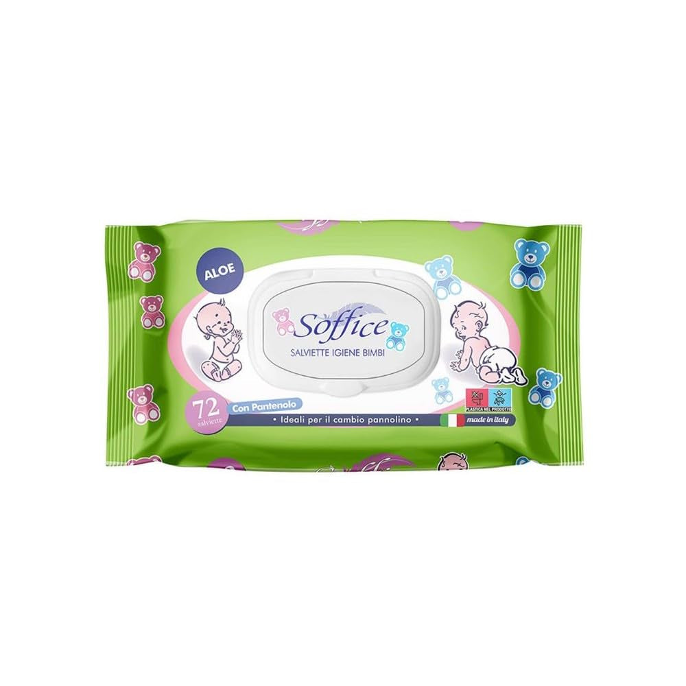 Șervețele demachiante cu aloe vera pentru copii, 72 de bucăți