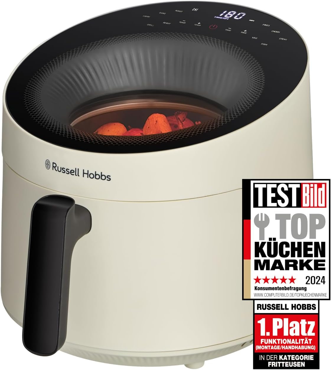 Russell Hobbs Airfryer, 5 Liter, 10 Programme, Sichtfenster Haushaltsgeräte Naty Shop Cream