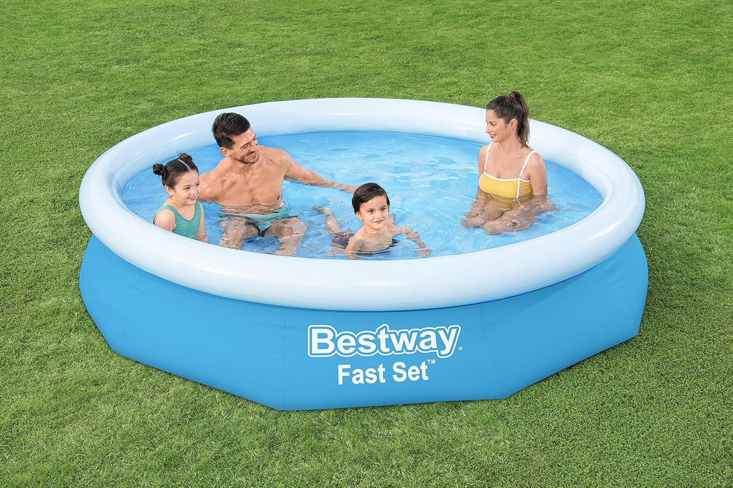 Piscină supraterană Bestway Fast Set fără pompă 305 x 66 cm, albastră, rotundă (57456)