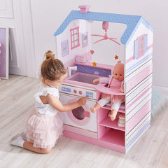 Olivia'S Little World Teamson Kids 18 Zoll Babypuppen Holzpuppenhaus Doppelseitiges Kinderzimmer TD-11460W Puppenhäuser Naty Shop