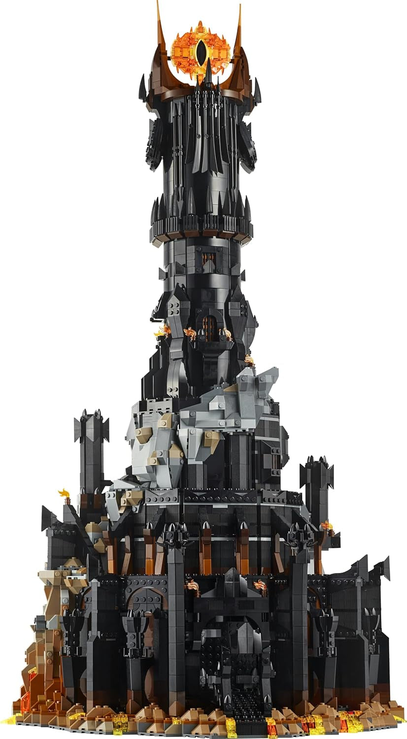 LEGO Icons Der Herr der Ringe: Barad-dûr, Bauset für Erwachsene mit den Minifiguren Sauron, Gothmog, Ork, Frodo, Sam und Gollum, Erinnerungsstück zum Film, Sammlerstück für Fans 10333