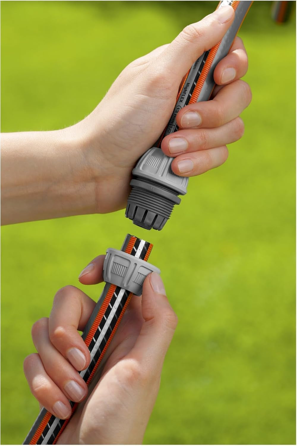 Reparator Gardena 13 mm (1/2 inch) și 15 mm (5/8 inch): Reparare rapidă și ușoară a furtunului fără unelte, Power Grip, forță mare de fixare, ambalat (18232-20)