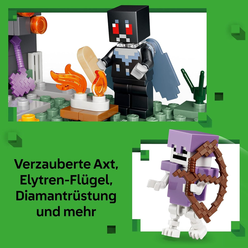 LEGO Minecraft Blasser Garten - Kreatives Spielzeug für Kinder - Spielzeugbiom für Jungen und Mädchen ab 7 Jahren - mit Minecraft Figuren - Mottenmann, Creeper, Skelett und Knarz - Geschenk - 21586