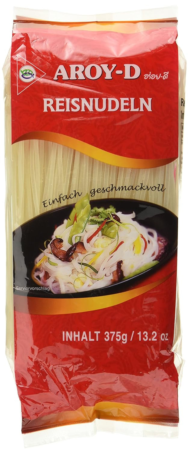Aroy-D Reisnudeln, glutenfrei, 3-mm-Packungen (1 Packung x 375 g)