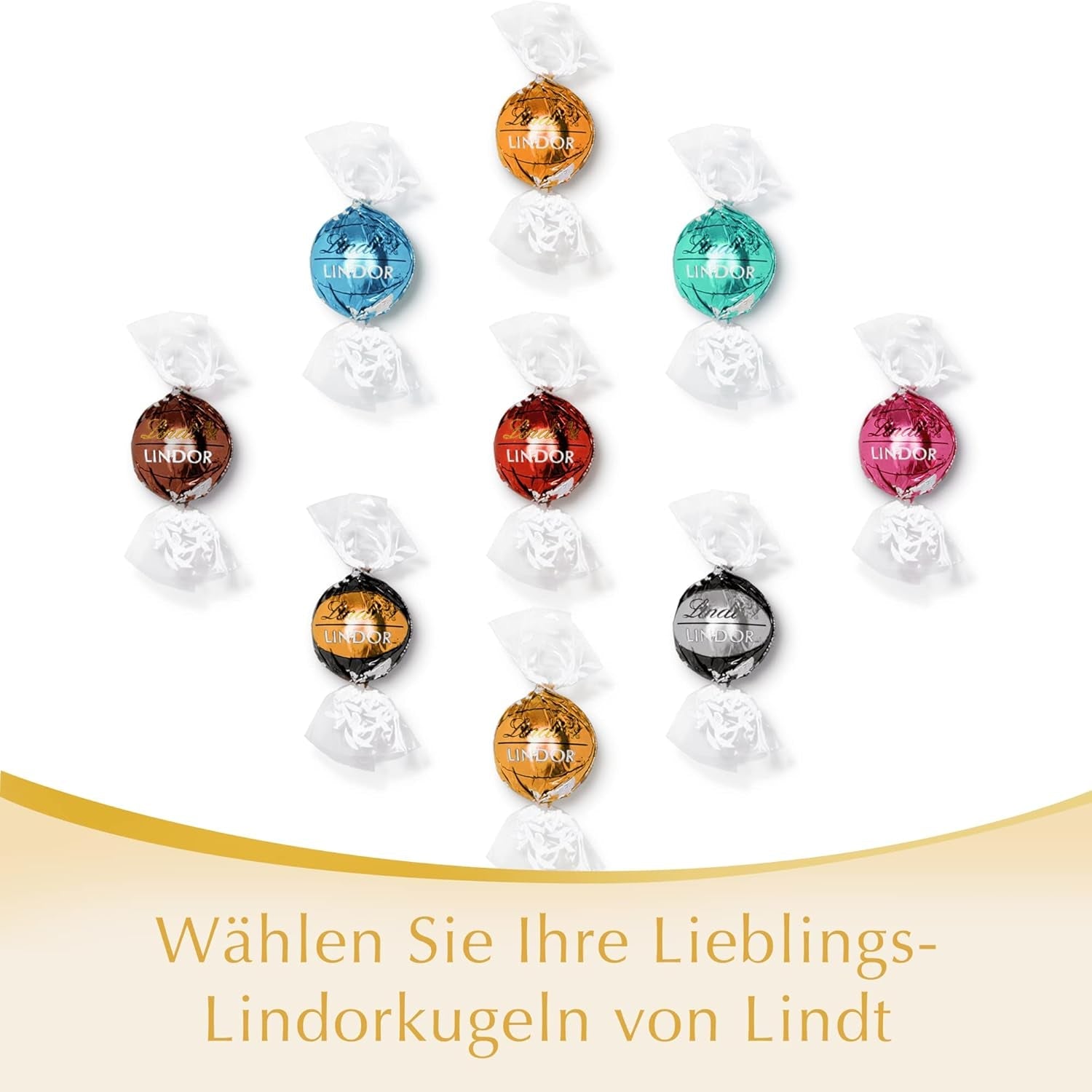 Lindt Schokolade LINDOR weiße Kugeln, 400 Gramm, 30 Kugeln Pralinen Naty Shop