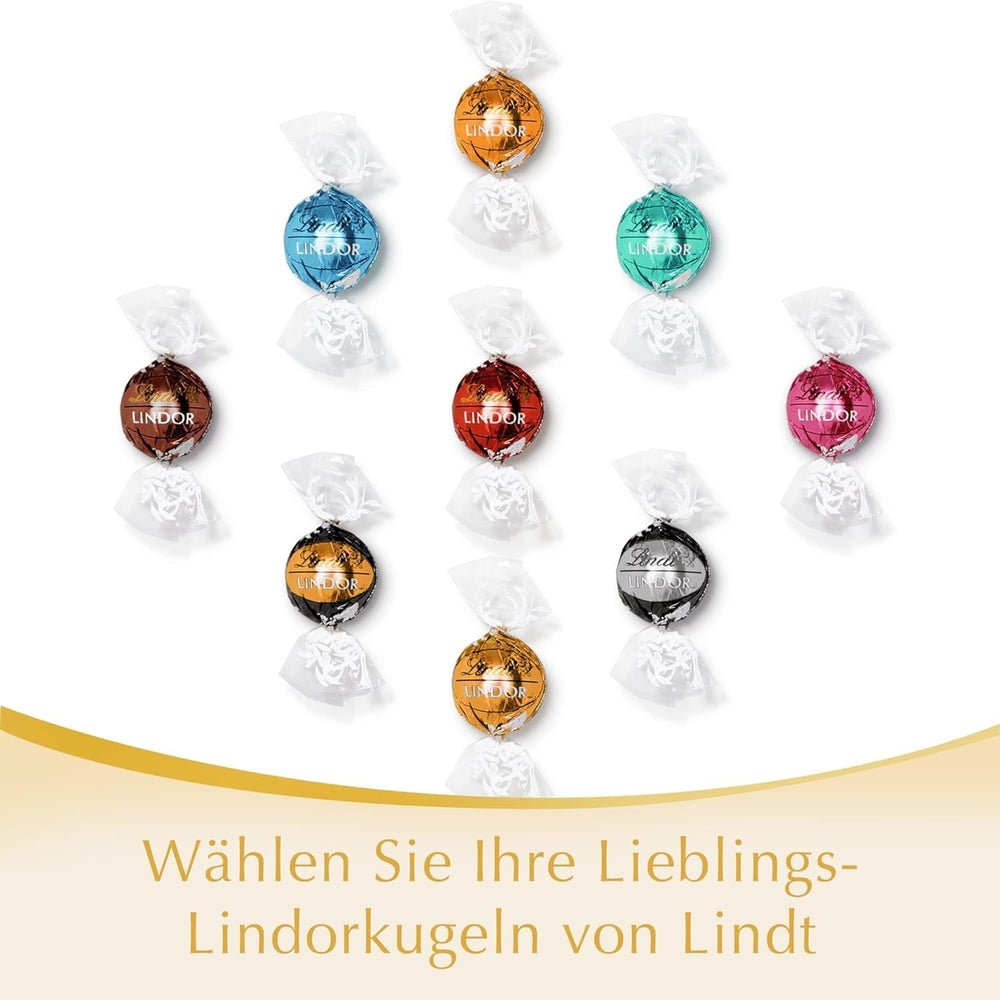 Lindt Schokolade LINDOR weiße Kugeln, 400 Gramm, 30 Kugeln Pralinen Naty Shop