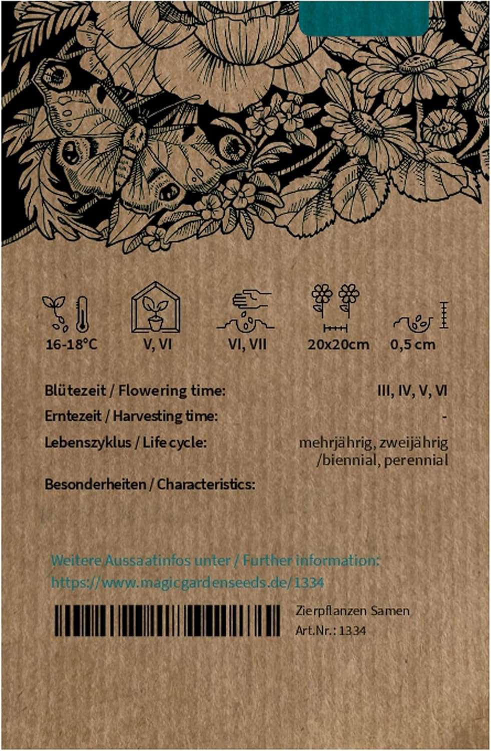 Himmelblaues Wald-Vergissmeinnicht (Myosotis Sylvatica) 600 Samen