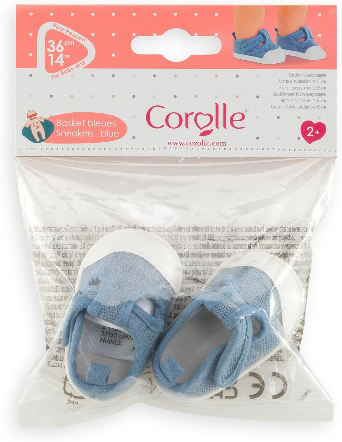 Corolle Mon Grand Poupon 36cm Sneakers, blau, für alle 36cm Babypuppen, ab 2 Jahren