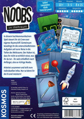 Kosmos 683771 Noobs – Im Weltraum, gemeinsam Weltraummissionen meistern, lustiges kommunikatives Kartenspiel, 3–5 Spieler, ab 10 Jahren, Gesellschaftsspiel, Reisespiel, Souvenir, kleines Geschenk