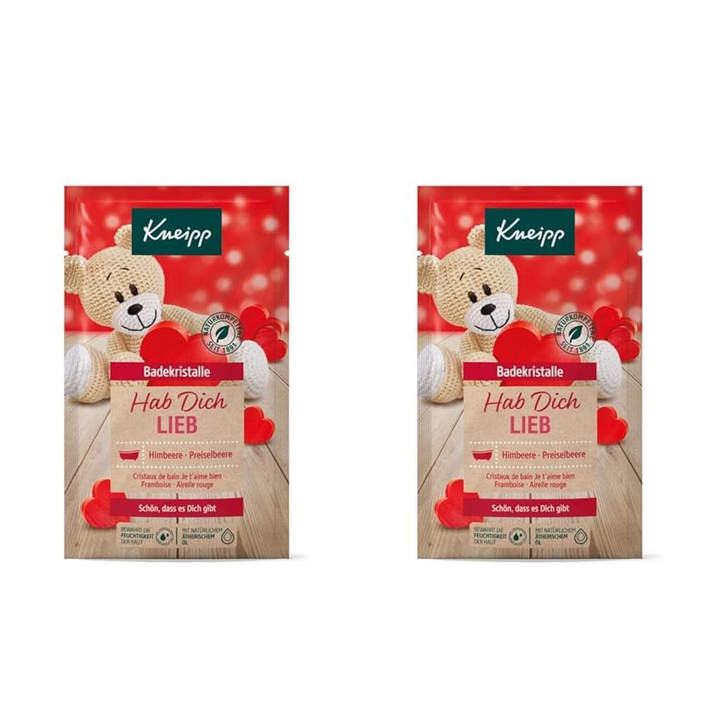 Kneipp, Badesalz, Himbeere und Cranberry, 60 Gramm Dusche und Bad Naty Shop 2 Stück x 60 Gramm Fruchtig