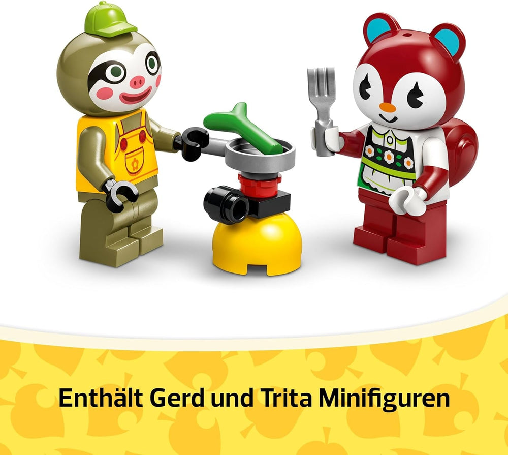 LEGO Animal Crossing Gerds Wohnwagen & Gärtnerei, Bauset für Rollenspiele, Spielzeug Auto für Kinder, Geschenk für Mädchen und Jungen ab 7 Jahren, Videospiel Spielzeug mit Tierfiguren 77054