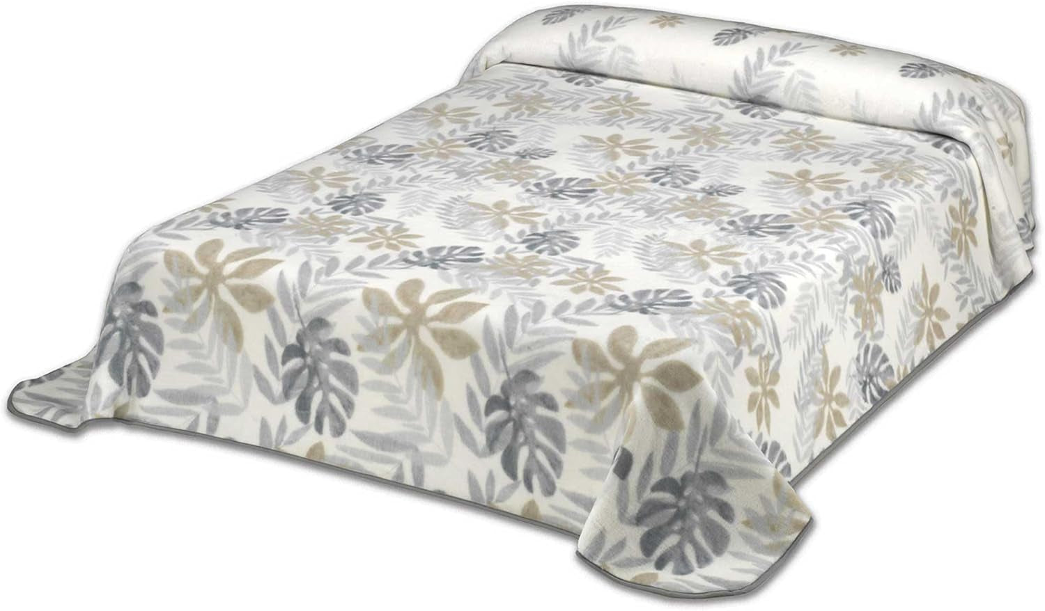 Pătură imprimată, Volum mare, 100% poliester, 450 G/M², Moale, Pentru toamnă/iarnă, Design Harmony N10, 170 X 240 Cm, Pentru paturi cu 90/105 Cm, Gri Plapumi si pilote Naty Shop