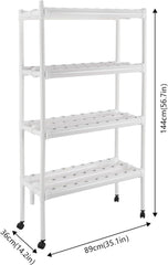 Kit de cultivare hidroponică cu 108 locuri de plantare, 4 niveluri cu pompă de apă. Sistem de cultivare hidroponică fabricat din țevi din PVC-U de calitate alimentară pentru acasă, balcon, grădină și legume de pe balcon.