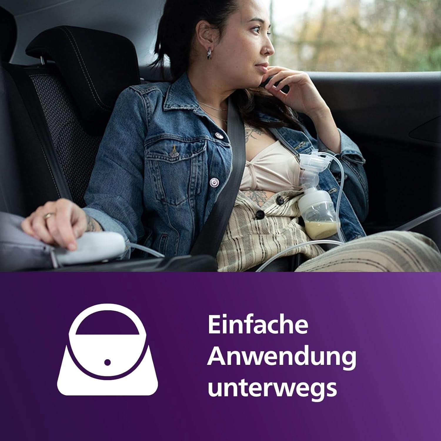 Elektronische Philips Avent Einzelmilchpumpe Premium - Mit Natural Motion Technologie, Wiederaufladbarem Akku, Timer-Anzeige (Modell SCF396/31) Accesorii Hrana si Alaptare Bebe Naty Shop