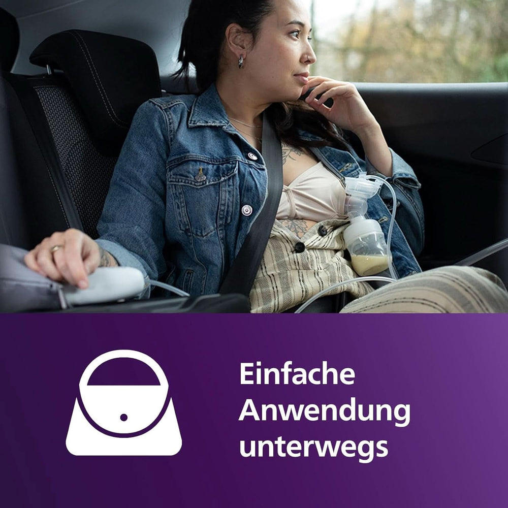 Elektronische Philips Avent Einzelmilchpumpe Premium - Mit Natural Motion Technologie, Wiederaufladbarem Akku, Timer-Anzeige (Modell SCF396/31) Accesorii Hrana si Alaptare Bebe Naty Shop