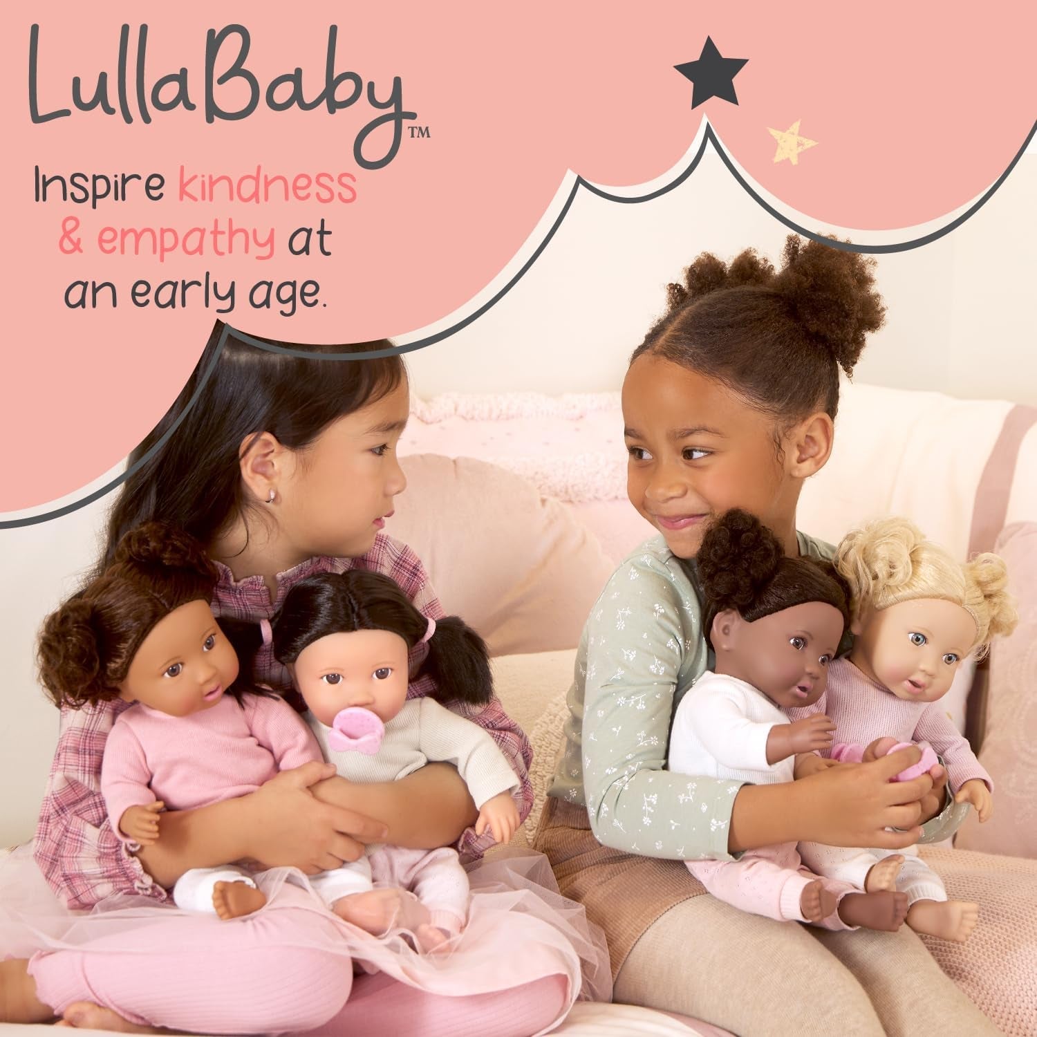 LullaBaby – Cădiță de baie pentru păpuși – Set de baie – Jucărie de baie – Accesorii pentru păpuși – Jocuri realiste cu apă – Copii 2 ani +