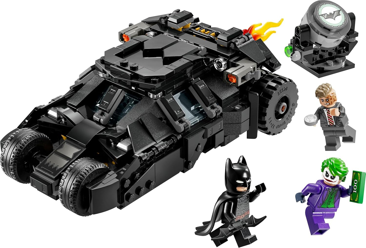 LEGO DC Batman: Batman Tumbler vs. Two-Face & The Joker - Superhelden Spielzeug mit Batmobil Auto - Spielset mit Minifiguren - Geschenk für Jungen und Mädchen ab 8 Jahren 76303