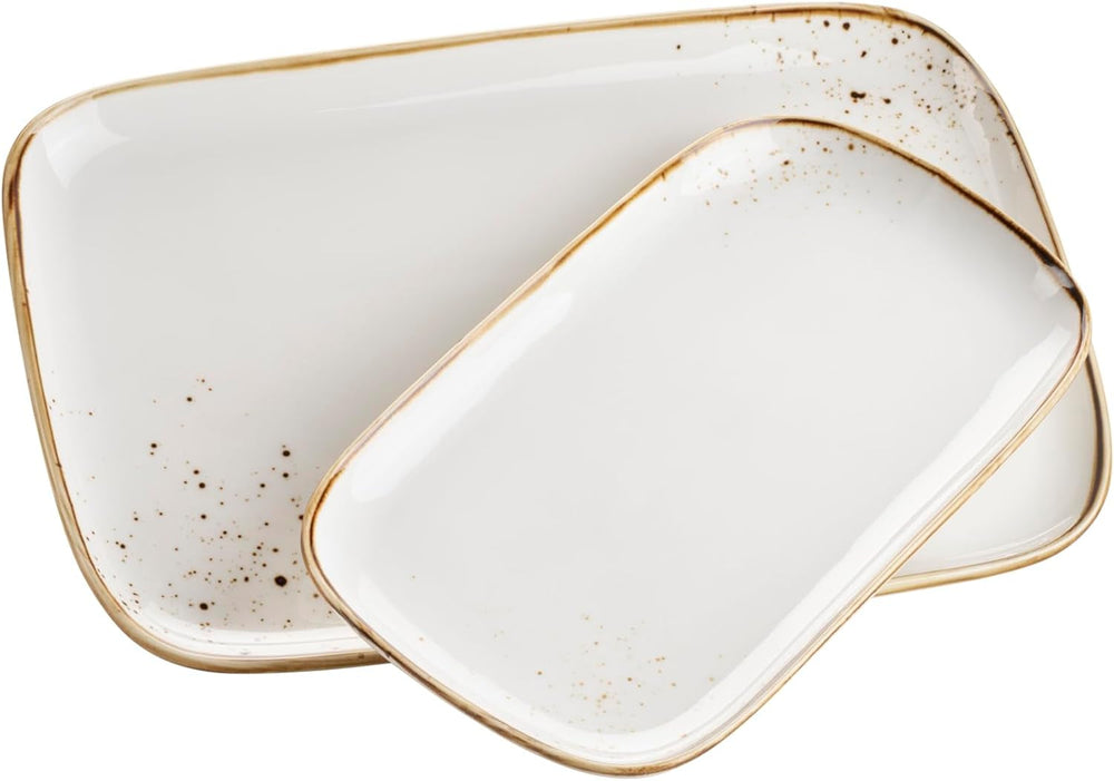 MÄSER Pintar-Serie, hochwertiges Geschirrset für 4 Personen, Kombiservice à 16 Teile. Geschirrsets Naty Shop Brown Tellerset