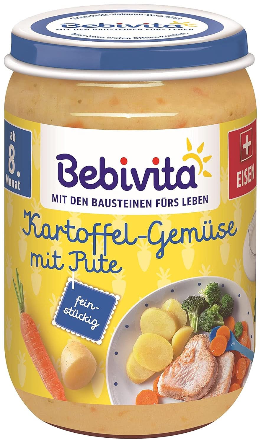 Menüs ab 8 Monaten Spaghetti Bolognese, 6er-Pack (6 x 220 Gramm), mittelgroß Mutter und Kind Naty Shop