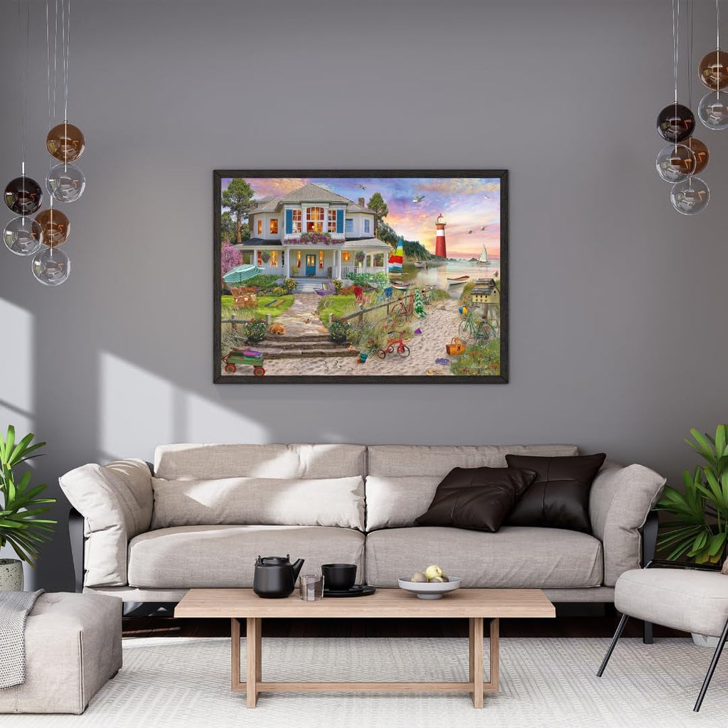 Schmidt Spiele Casa de pe plajă, puzzle jigsaw 1.000 piese Puzzle Naty Shop