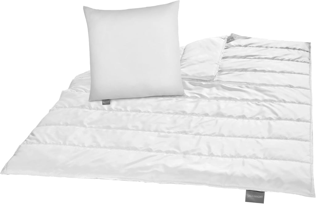 Set de pat Traumnacht Green - Plapumă pentru toate anotimpurile 135X200 Cm + pernă 80X80 Cm, durabil cu husă din microfibră, produs în conformitate cu standardul de calitate german Plapumi si pilote Naty Shop Set de pat de iarnă (pătură + pernă 80X80) 155 X 220