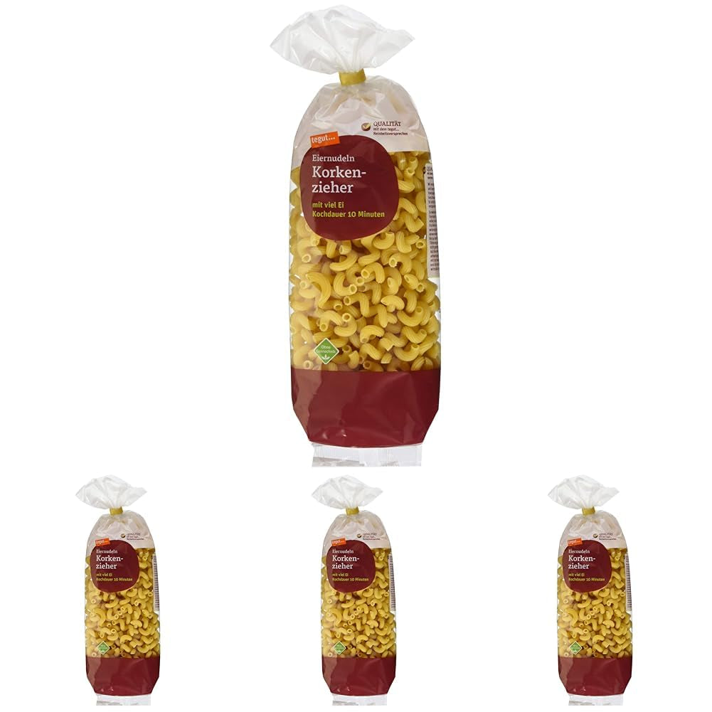 tegut... Nudeln mit Ei, Korkenzieher, 1 x 500 g