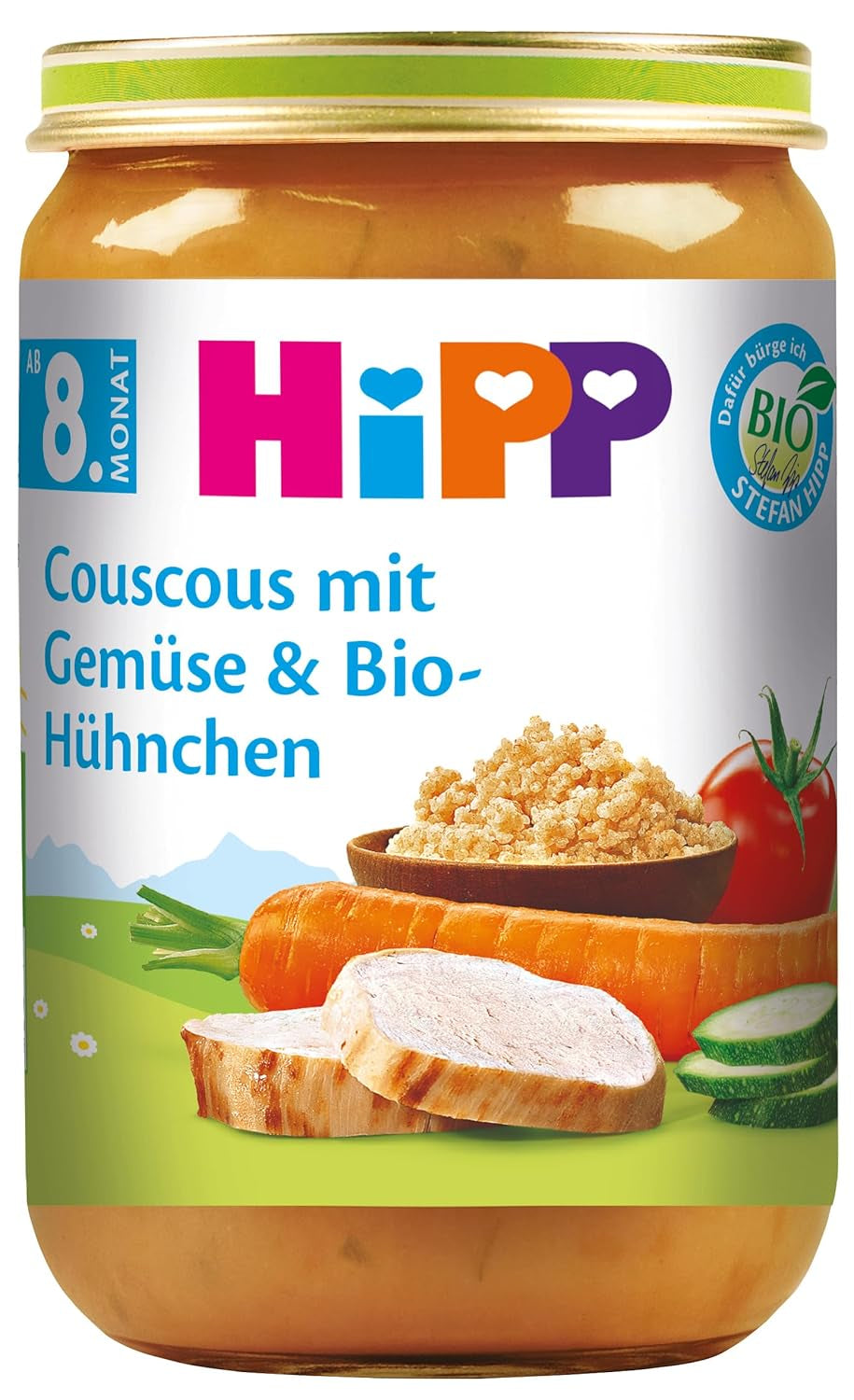 Cuscus HiPP cu legume și pui organic, pachet de 6 (6 x 220 g)