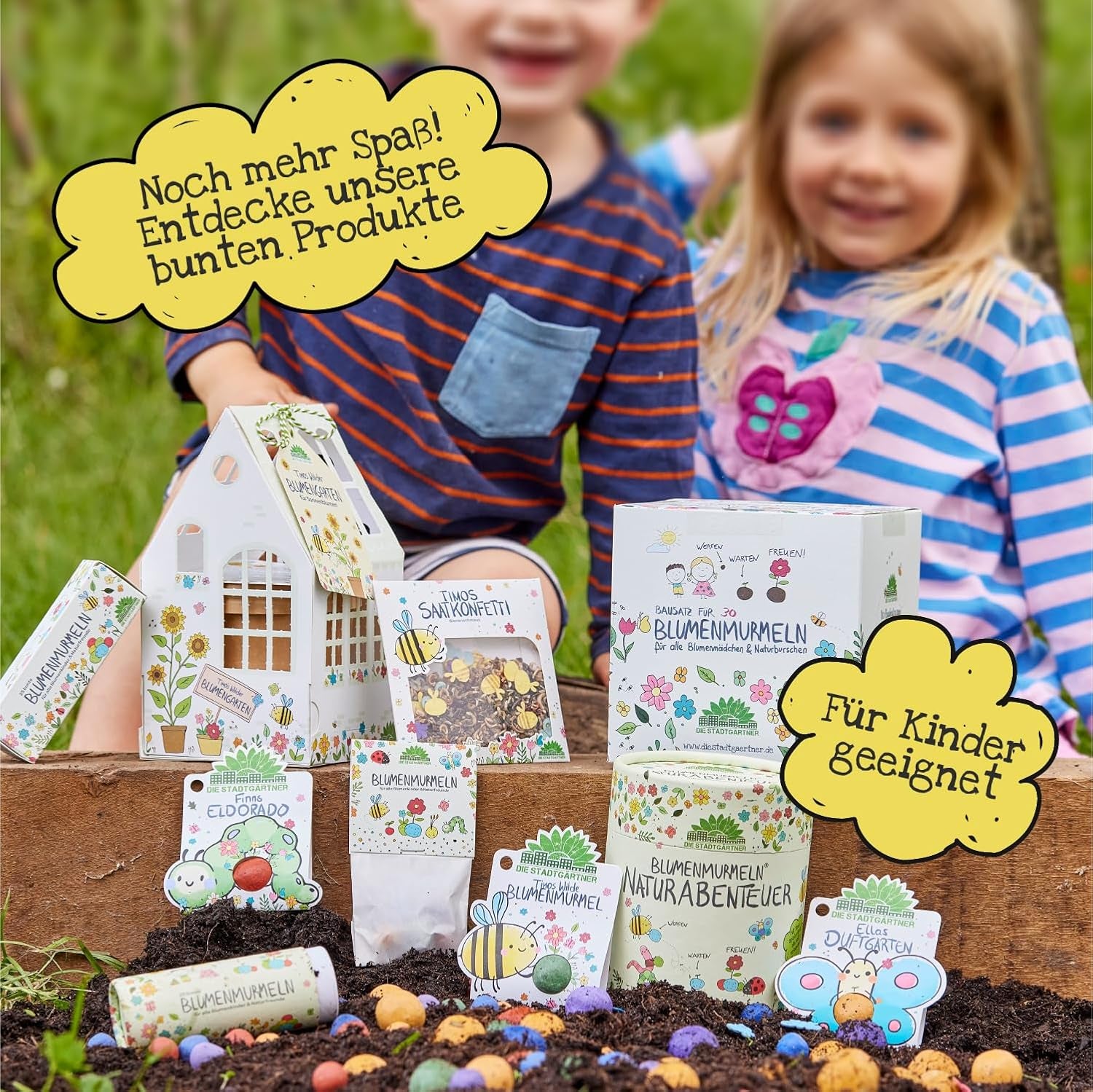 Die Stadtgärtner I 500 Bunte Blumenmurmeln – Lose & Unverpackt Zum Basteln Und Verschenken I Natürliche Geschenke Und Mitgebsel Für Kinder & Erwachsene