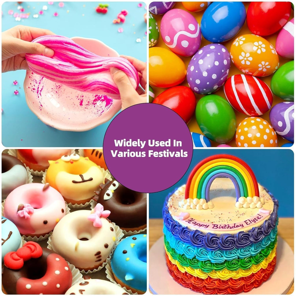 Colorant alimentar 18 culori x 6ml, colorant alimentar lichid, set de coloranți alimentari, culori de copt pentru decorarea torturilor, colorant alimentar pentru torturi, macaroane, glazură, fondant, accesorii de copt DIY