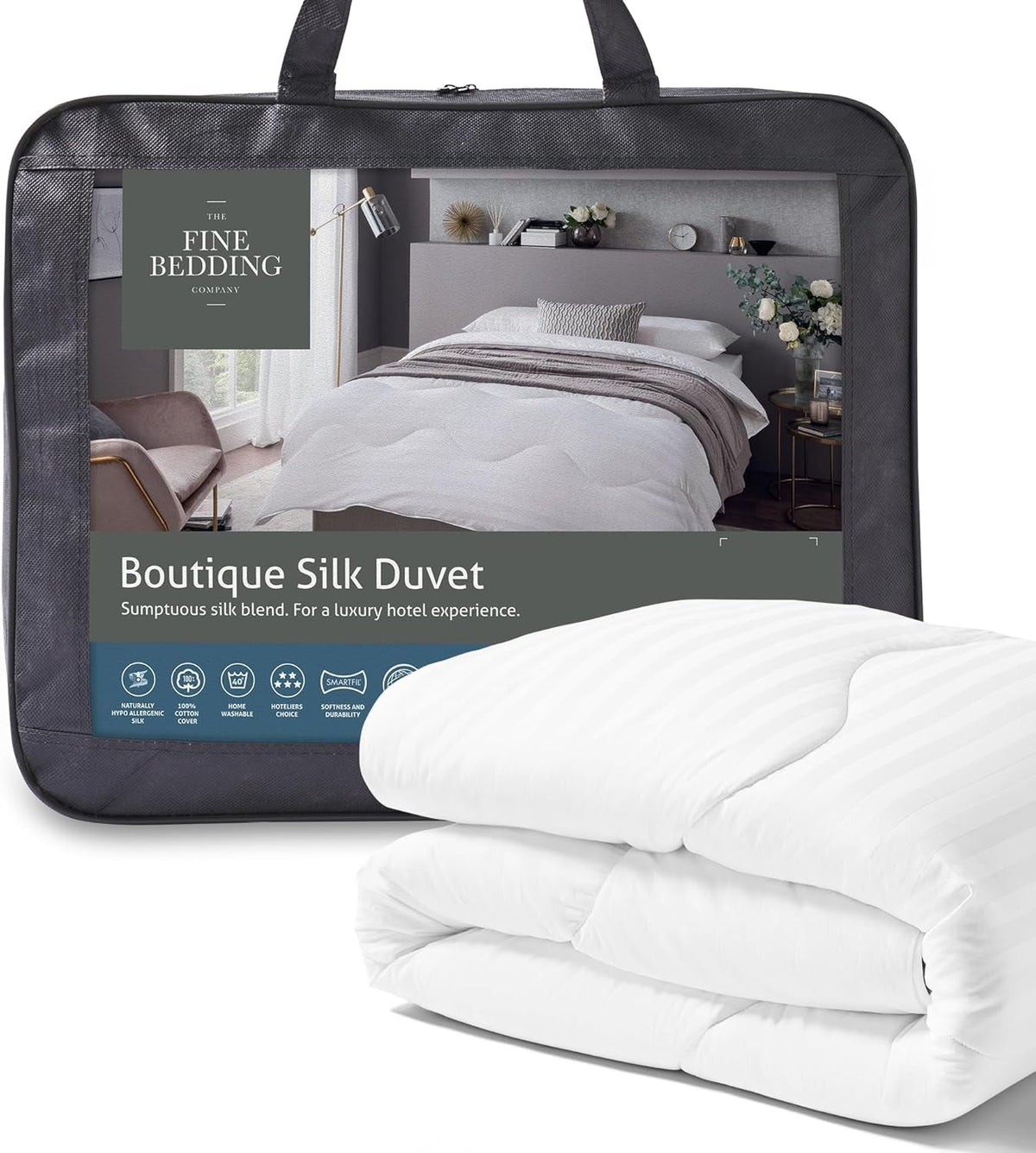 Boutique-Seidendecke, luxuriöse Bettwäsche, maschinenwaschbar (13,5 Tog Doppelbett). Naty Shop Bettdecken und Bettdecken, 13,5 Tog Doppelbett