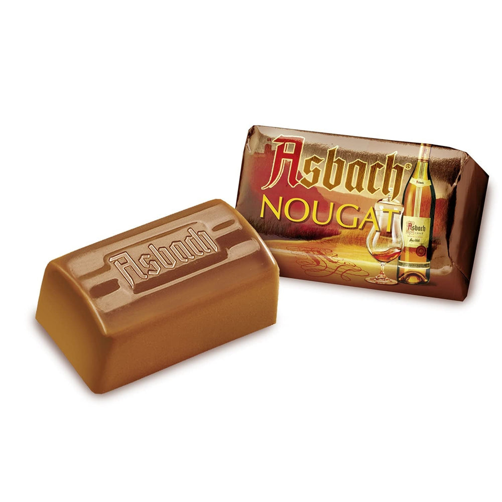 RCP Asbach Pralinenmischung, mit und ohne Kruste, flüssige Füllung, alkoholisch, wunderbares Geschenk, 2 x 125 Gramm Naty Shop Pralinen