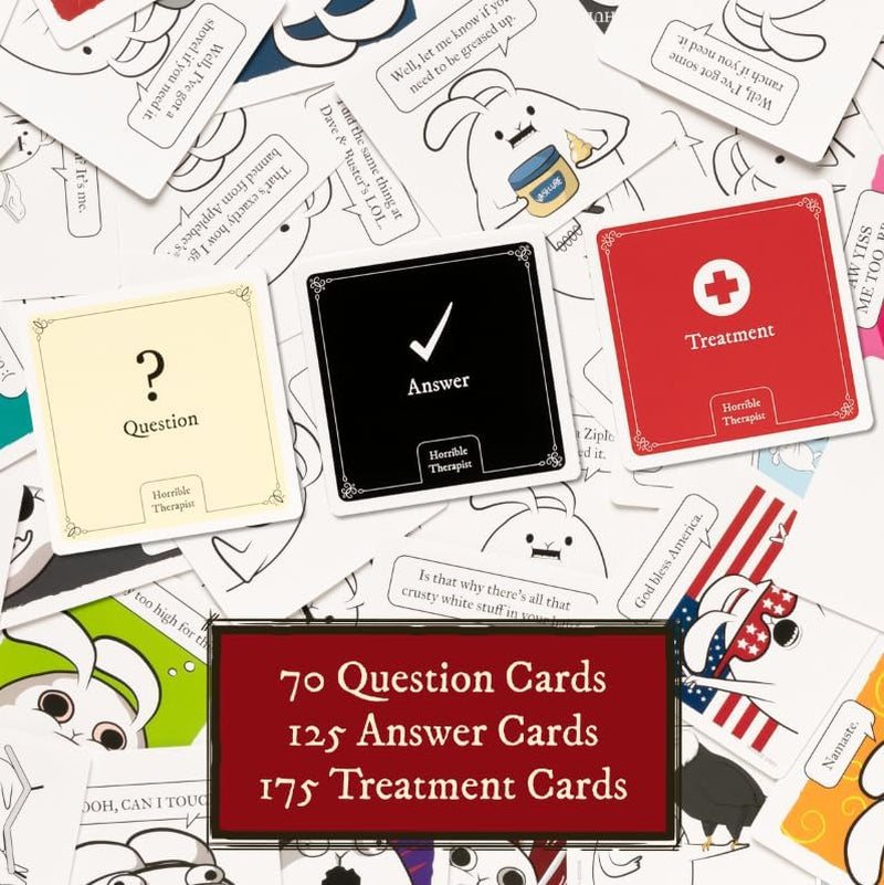 Horrible Therapist: The Ultimate Game Edition – Lustiges Kartenspiel für Erwachsene 3–8 Spieler ab 17 Jahren – Gesellschaftsspiele und Familienspaß am Spieleabend