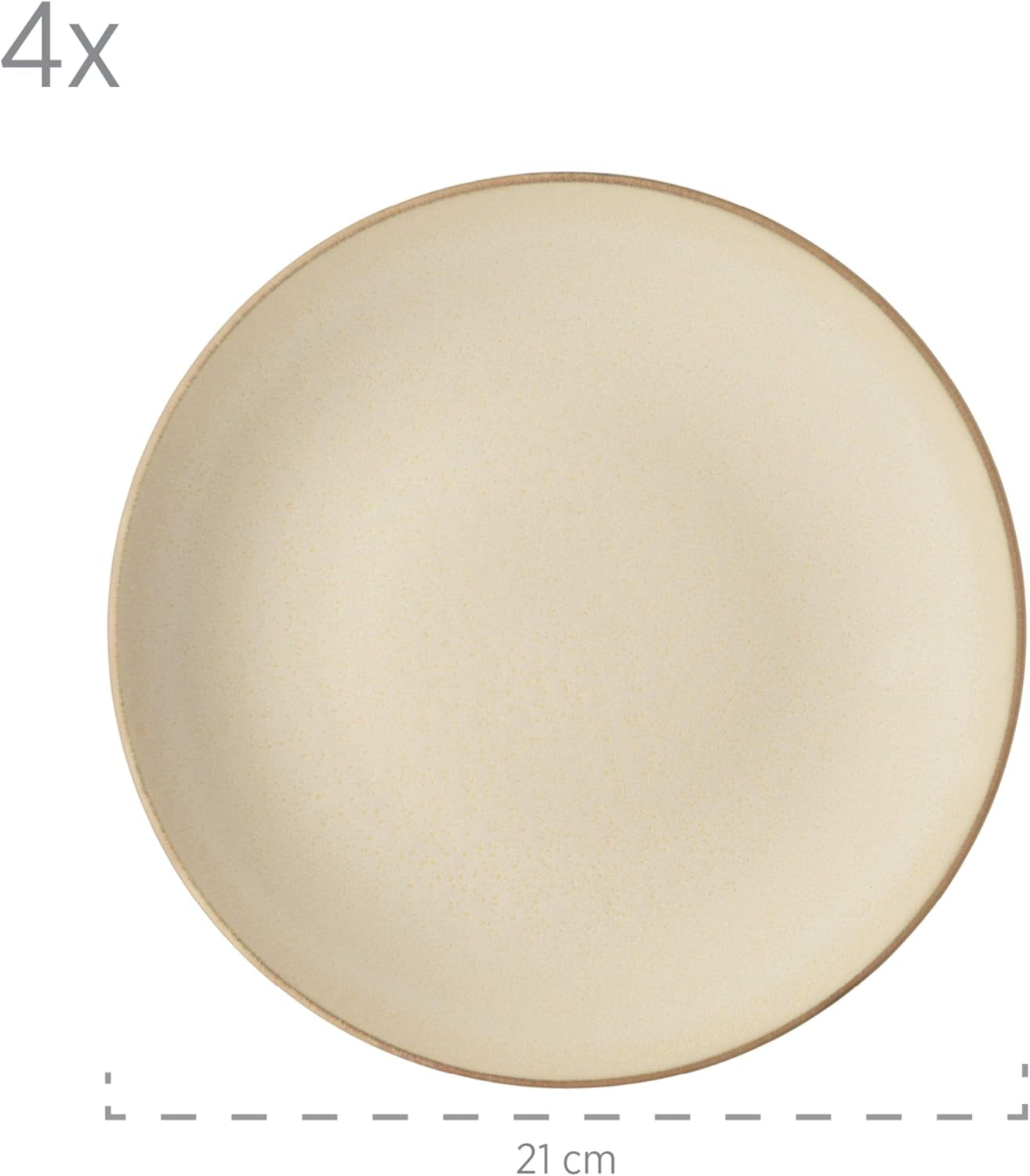 MÄSER 931736 Geschirr-Set Für 4 Personen Im Mediterranen Vintage-Look, 16-Teiliges Kombiservice in Sandigem Grau, Keramik, Sandgrau Tableware sets Naty Shop