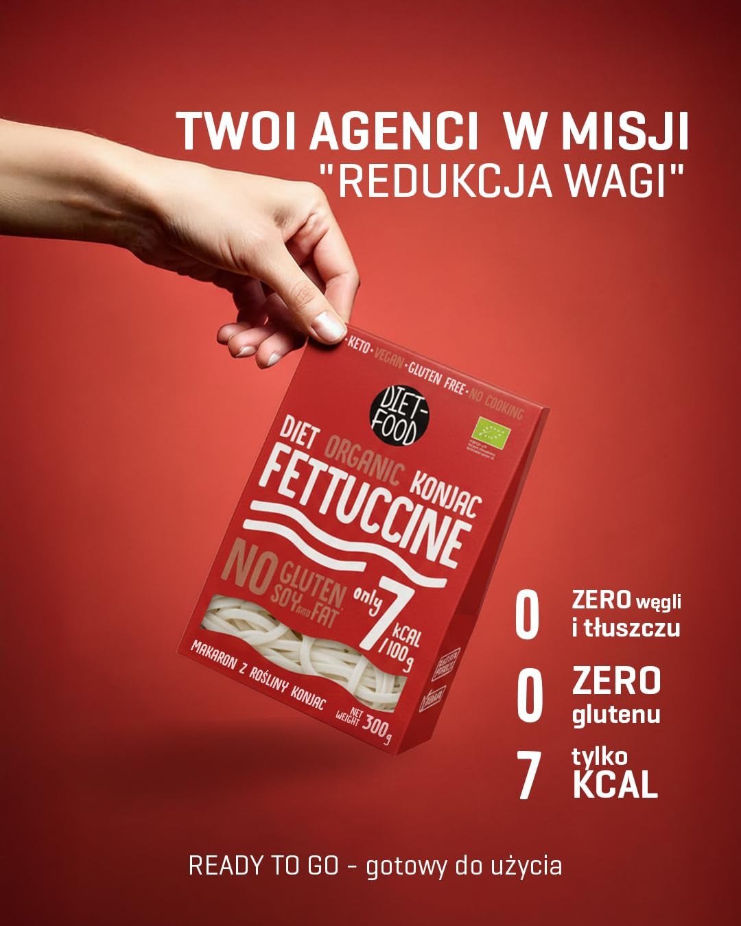 Fettuccine Konjac Nudeln Bio Shirataki Diät-Lebensmittel – 300 g, kohlenhydratarm, zuckerfrei, Keto, vegan, kalorienarm, glutenfrei und eifrei, hergestellt aus Konjac-Mehl