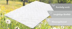 Traumnacht leichte Sommerbettdecke 155X220 cm, antiallergische Bettdecke, speziell für den Sommer, mit angenehm weichem Mikrofaserbezug, Öko-Tex-zertifiziert, hergestellt nach dem deutschen Qualitätsstandard Bettdecken und Steppdecken Naty Shop