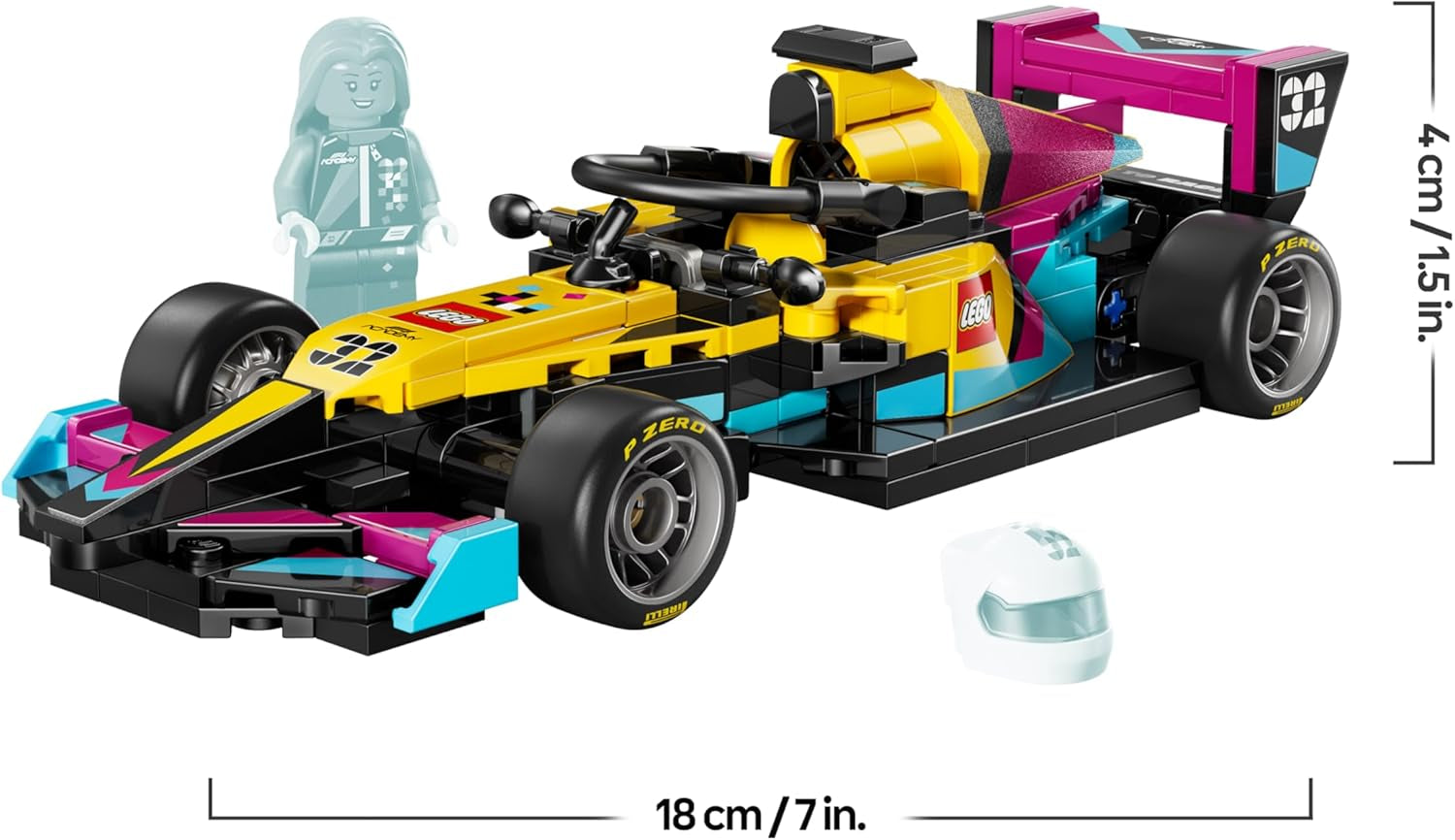 LEGO Speed Champions F1 ACADEMY Rennwagen - Spielzeug Modellauto - Mit Formel 1 Rennfahrerin Minifigur - Geschenk für Mädchen, Jungen & Erwachsene Fans ab 10 Jahren - 77258