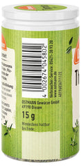 Ostmann Thymian gerebelt 15 g Thymian-Gewürz für viele Fleisch-, Fisch-, Pilz-, und Gemüsegerichte der mediterranen Küche, Menge: 1 Stück