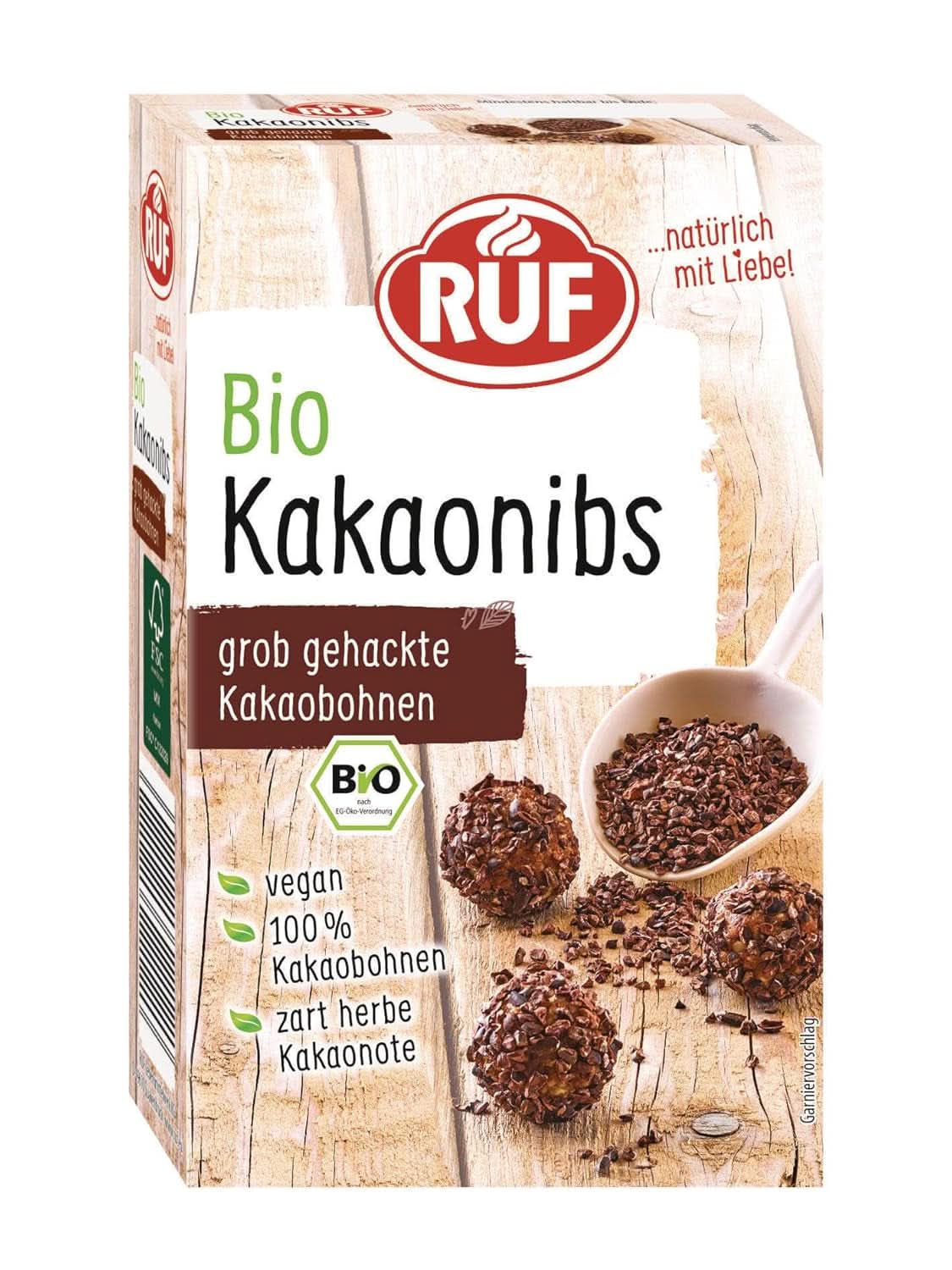 RUF pudră de cacao de calitate organică, 125 grame Cacao si Ciocolata Calda Naty Shop Miezuri de cacao 150 grame