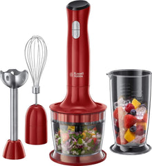Russell Hobbs Standmixer [3-In-1: Pürierstab/Zerkleinerer, Mixer- & Schneebesenaufsatz] Desire Rot (Bpa-Free & Spülmaschinenfestes Zubehör, Für Smoothie, Suppen Saucen, Joghurt Babynahrung) 24700-56 Kitchen Naty Shop Rot Mittel