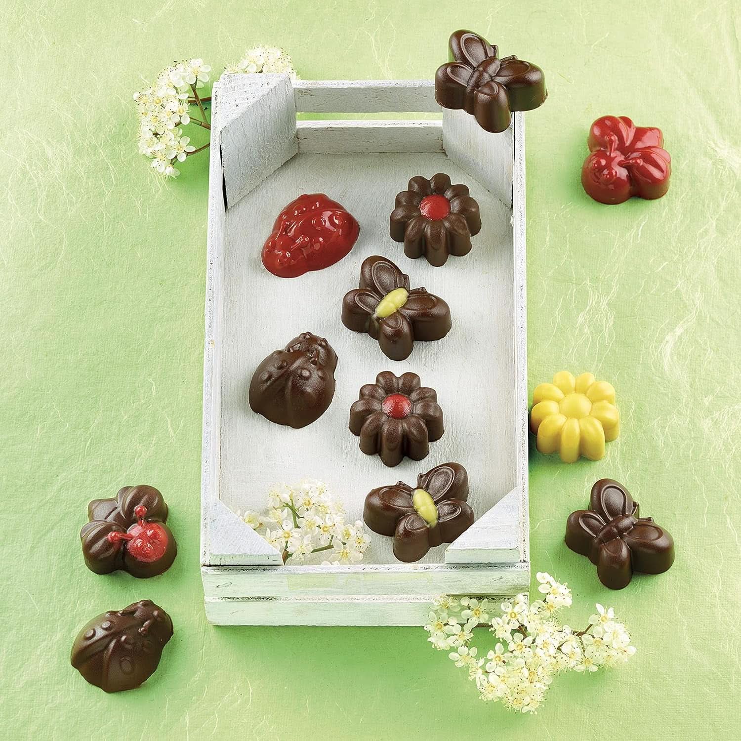 Silikomart 199199, Form für Schokolade, Frühlingsmodell, 15 Pralinen, Brown Kitchen Naty Shop